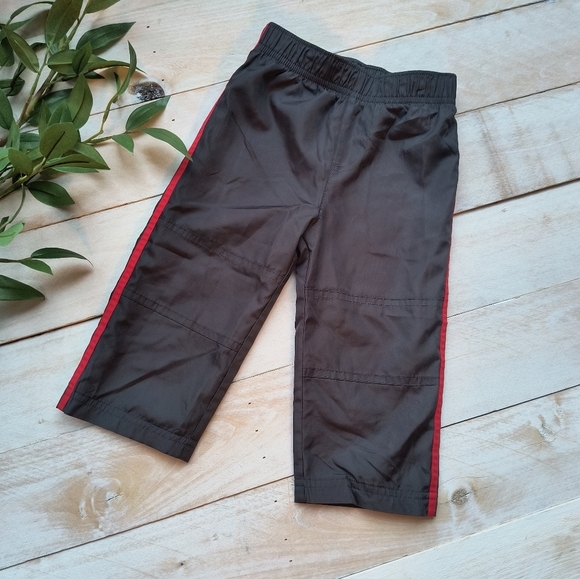 Jumping Beans Baby Boys Nylon Jogger Pants Gray Red Size 18 Months - Picture 1 of 5
